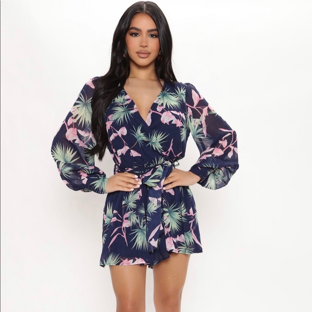 Floral print romper